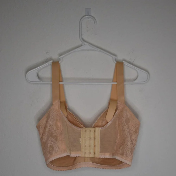 Ardyss Angel Bra Sz 30J Nude Floral Lace Adjustable Straps Demi Back Support - Picture 5 of 16